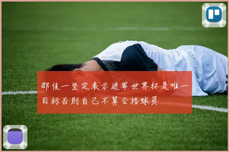 邵佳一坚定表示进军世界杯是唯一目标否则自己不算合格球员